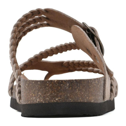 Sandalias Trenzadas Hebilla Corcho