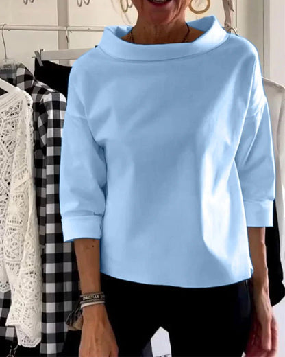 Top Cuello Americano Manga 3/4 Relajado
