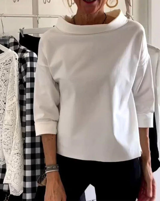 Top Cuello Americano Manga 3/4 Relajado