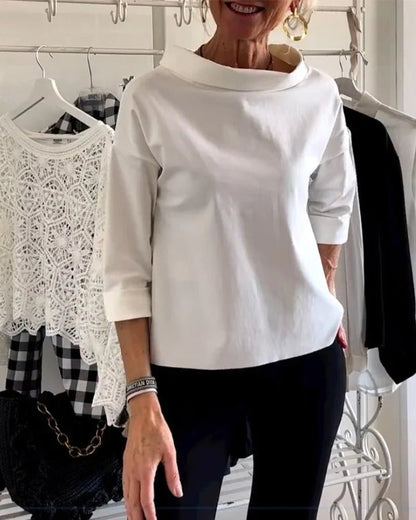 Top Cuello Americano Manga 3/4 Relajado