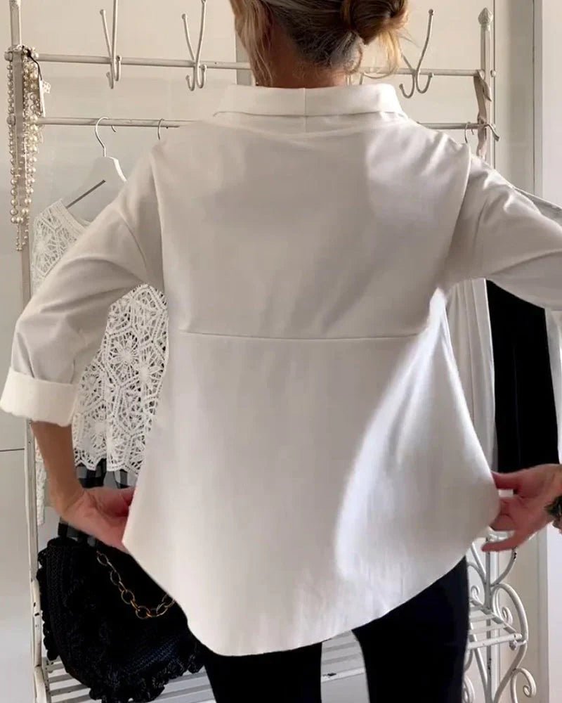 Top Cuello Americano Manga 3/4 Relajado