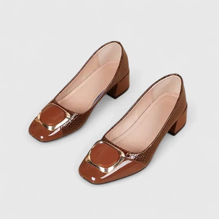Mocasines Bloque Piel Estampado Cocodrilo