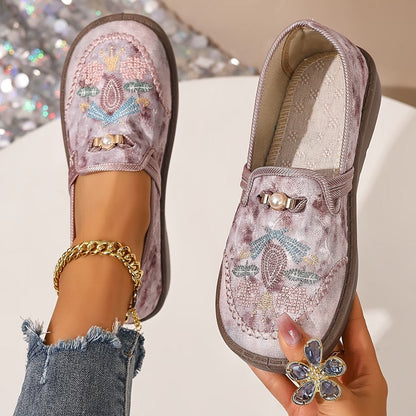 Mocasines Fleur floreado Brodées deslizante-on