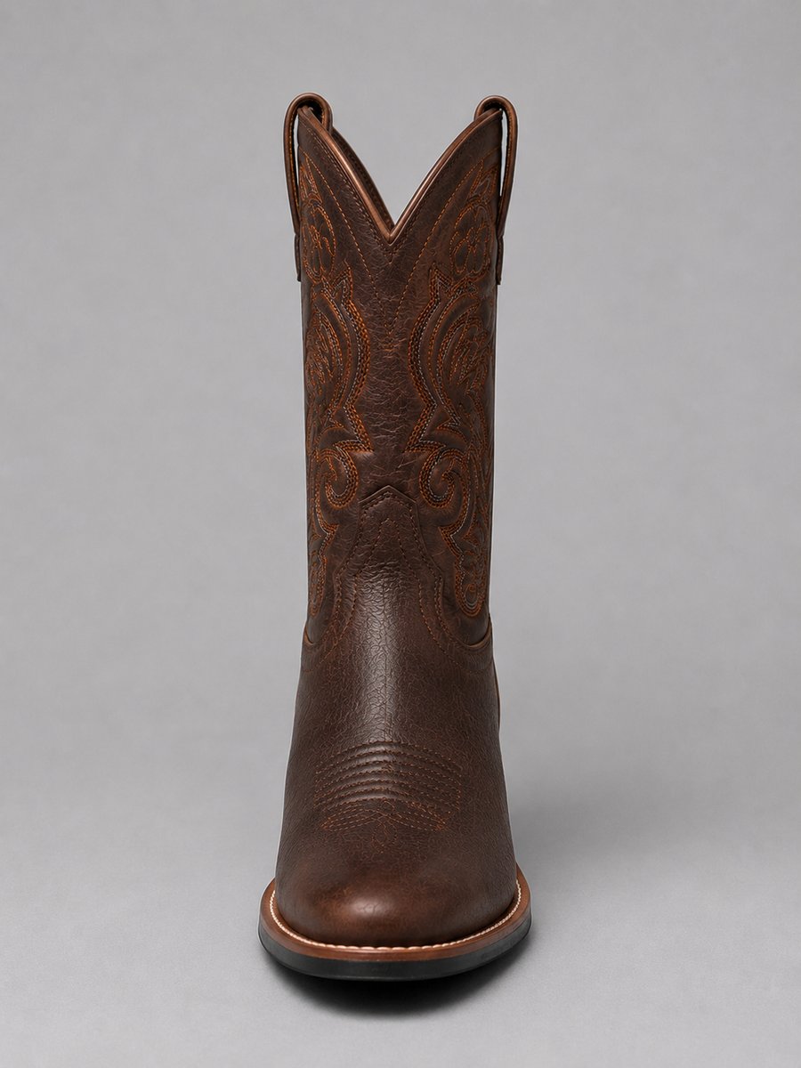 Mia | Botines Western de Piel Bordada para Mujer