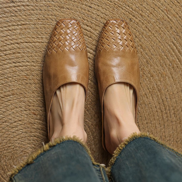 Mules de Cuero para Mujer con Punta Abierta | Estilo Verano