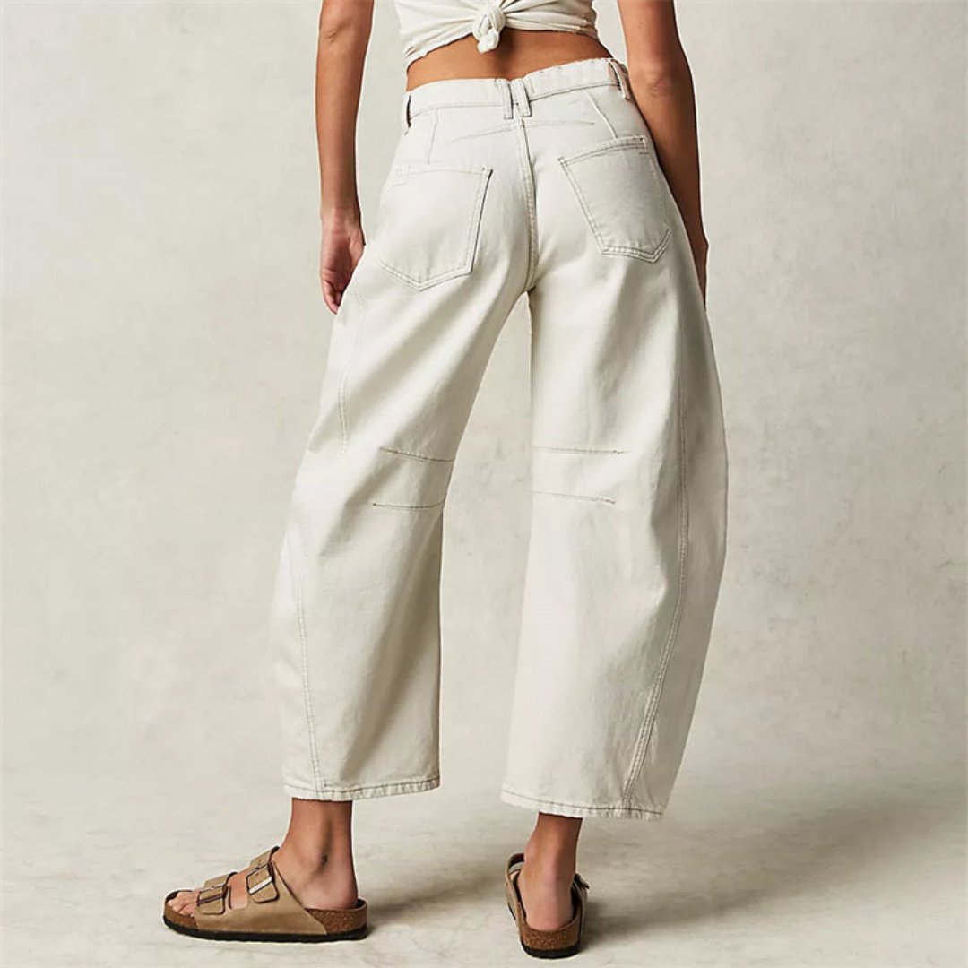 Pantalón Vaquero Pesado Medio Talle Pierna Tocón