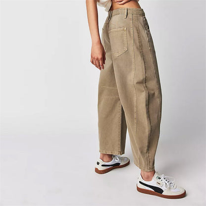 Pantalón Vaquero Pesado Medio Talle Pierna Tocón