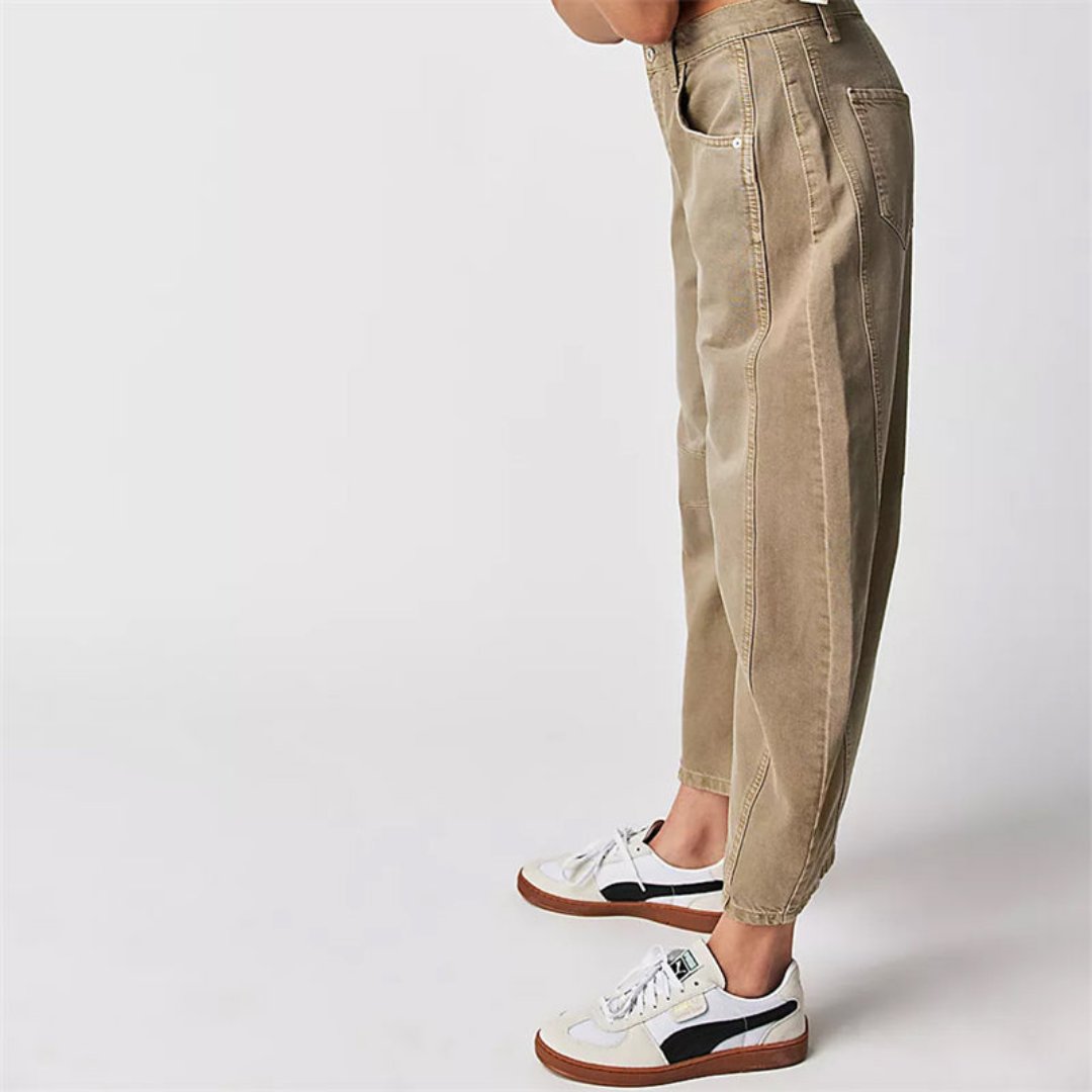 Pantalón Vaquero Pesado Medio Talle Pierna Tocón