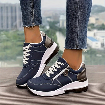 Women's Orthopedic Sneakers Low Cut Lace-Up Comfort Walking
