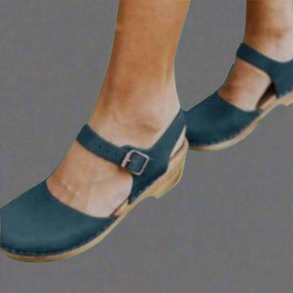 Zuecos con Plataforma para Mujer con Tacón de Madera y Punta Cerrada | Estilo Cómodo