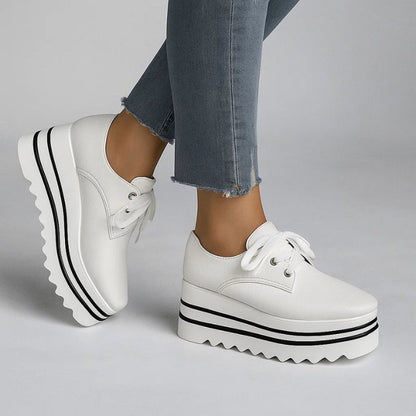 Zapatos Cordones Cuña Plataforma