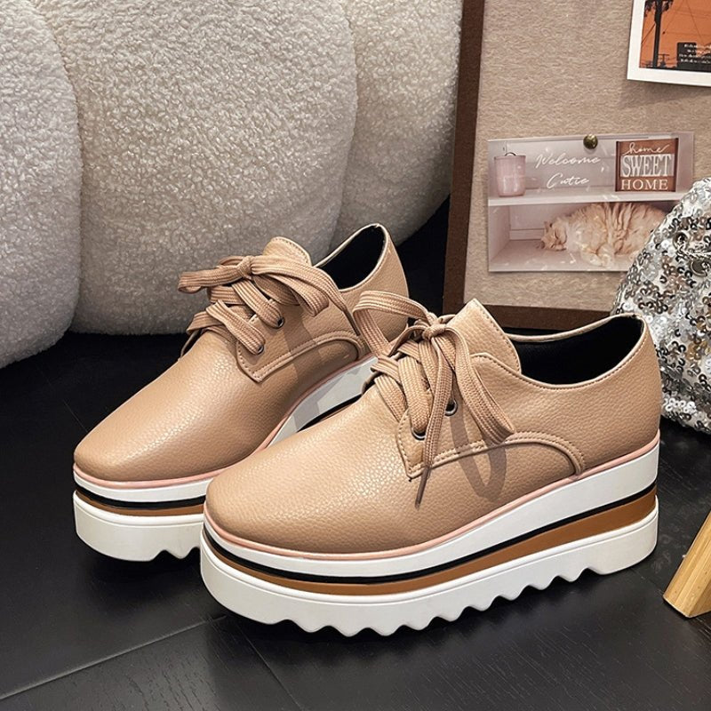 Zapatos Cordones Cuña Plataforma