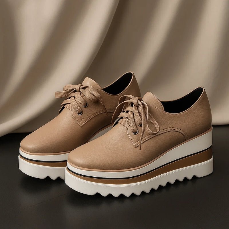 Zapatos Cordones Cuña Plataforma