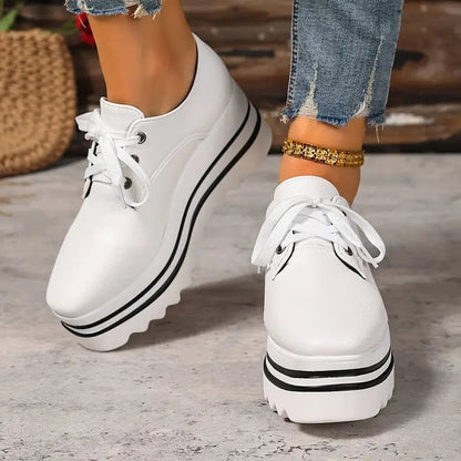 Zapatos Cordones Cuña Plataforma