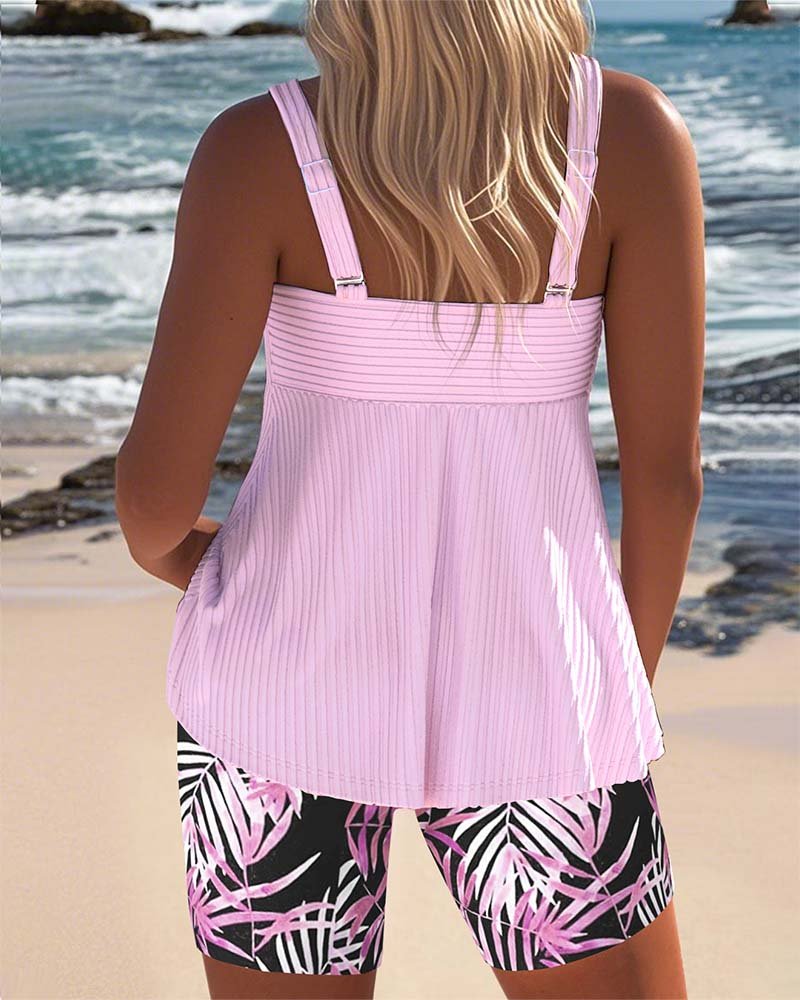Tankini Estampado Control Talle Baño