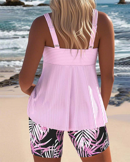 Tankini Estampado Control Talle Baño