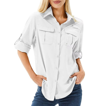 Camisa Safari Manga Larga UPF 50 Protección Solar
