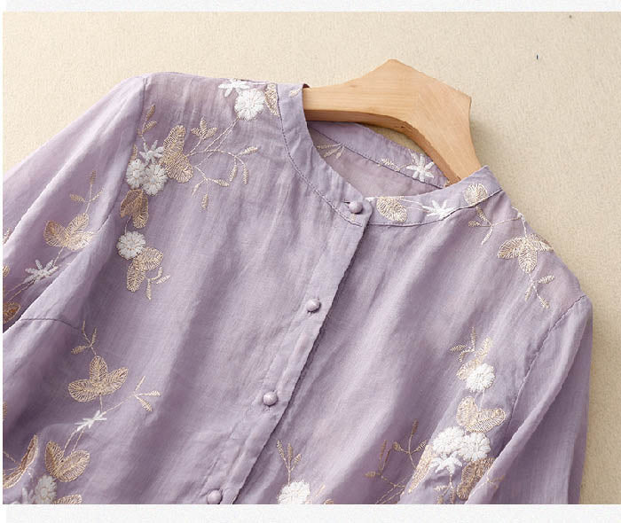 Blusa Chic Con Acentos Florales Para Mujer - Elegancia Moderna
