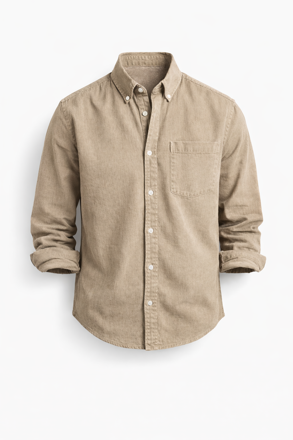Camisa de lino con botones para hombre - fresca y elegante